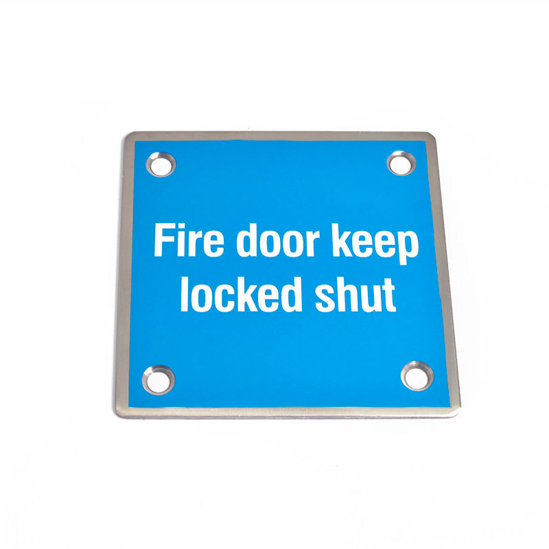 fire door sign plate