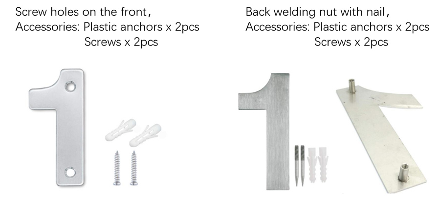 2 types of screw hole