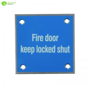 fire door sign plate