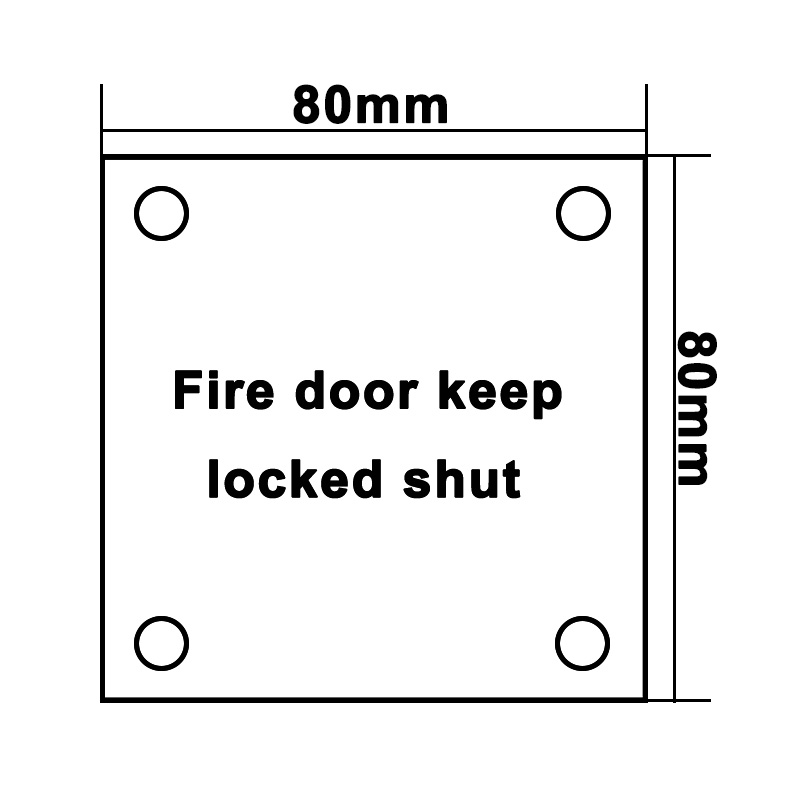 fire door sign plate