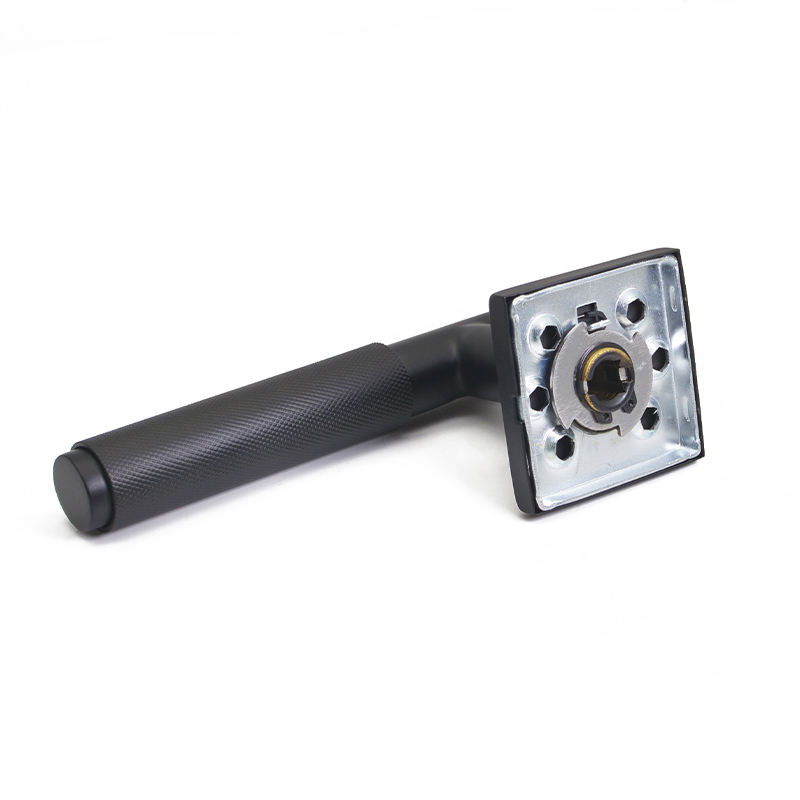 Knurled door handle interior