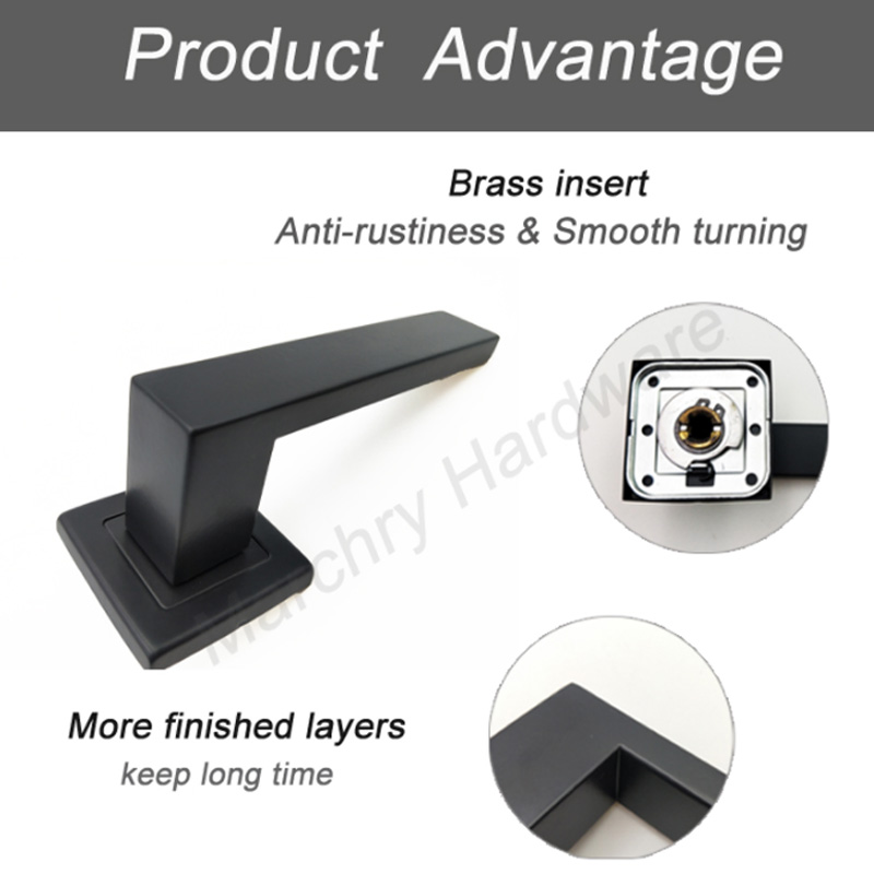 Matt balck door handle